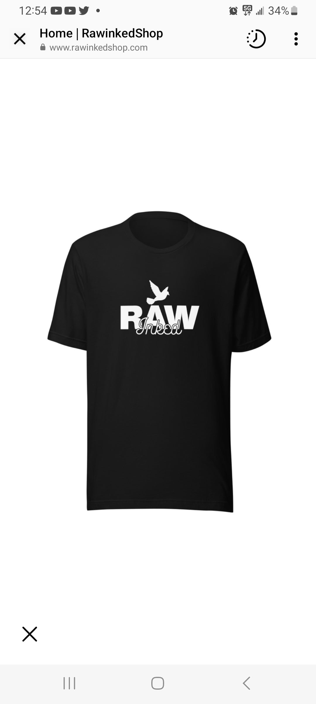 Black Raw Inked Tshirt
